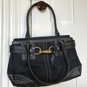 Coach Authentic Hampton 10507 Bag Black Gray